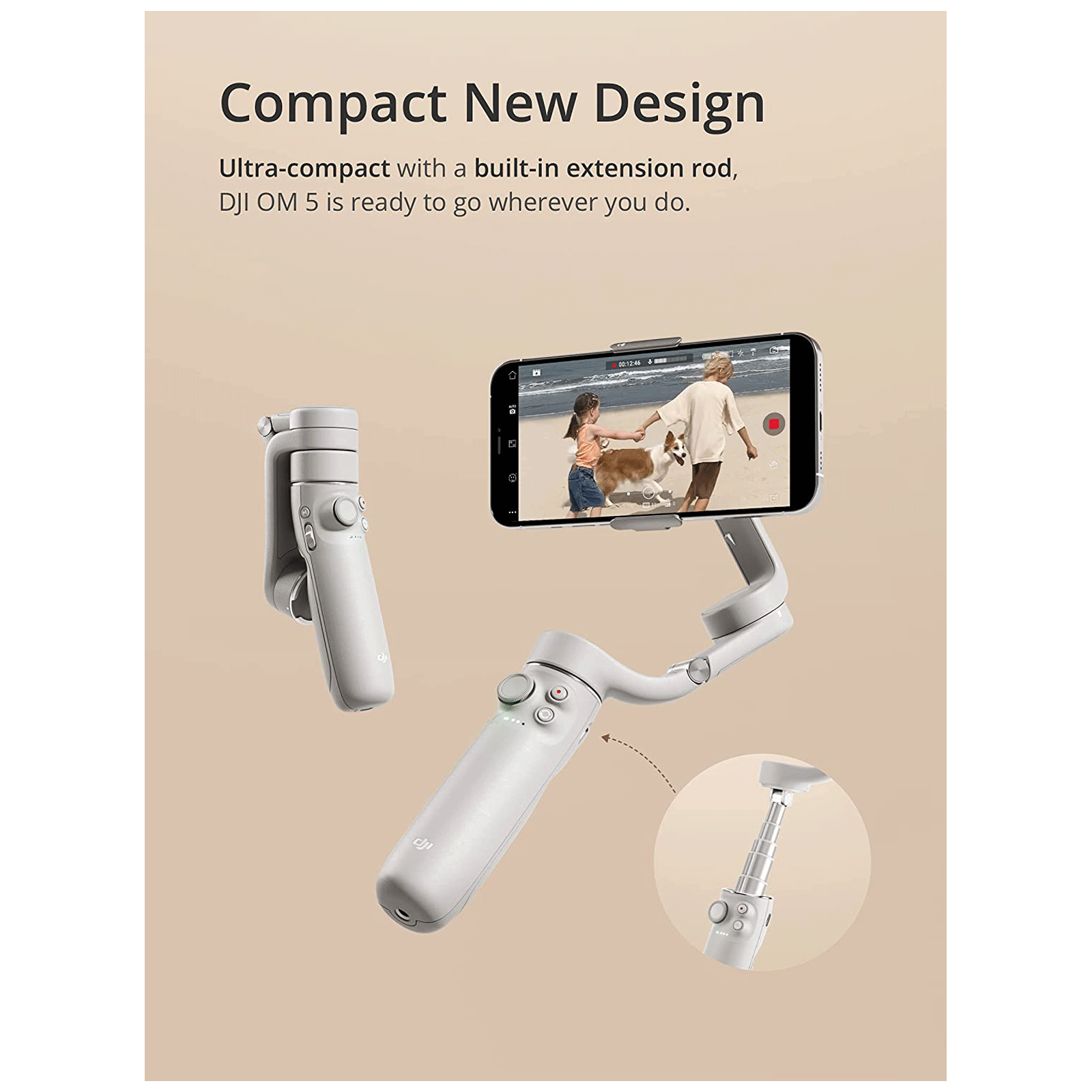 Buy dji OM 5 3-Axis Gimbal for Mobile (ActiveTrack 4.0, White